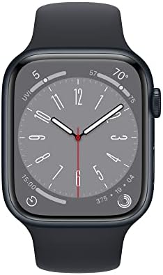 Apple Watch Series 8 - Case de alumínio da meia -noite com banda esportiva da meia -noite
