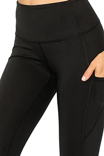 Leggings Depot Women Lovel Wistide Reflection Yoga Pants with Pockets Athletic Perleggings