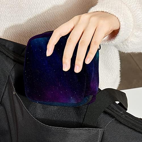 Bolsa de maquiagem colorida de galáxia, bolsa de cosméticos, bolsa de higiene pessoal portátil para mulheres e meninas