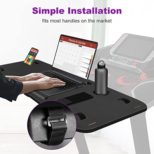 Acessório de mesa da esteira Kelixu, Universal Walking Laptop Titular Desk de 39 L x 15 W Ergonomic Platform WorkStation para esteira com porta -copo, laptop/tablet, preto