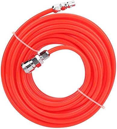 Mangueira de compressor de ar fafeicy, Red Eva Plástico 58mm 15m de alta pressão Mangueira de compressor de ar flexível com conector rápido masculino/feminino, acessórios de tubo