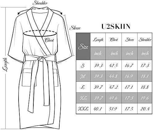 Vestas femininas de U2skiin, vestes de algodão de mistura leve 3/4 mangas malhas de lounge de malha