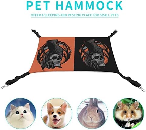 Black Red Skull Cat Hammock Cama, cama de animal de estimação O ninho suspenso é adequado para uma rede de gatos