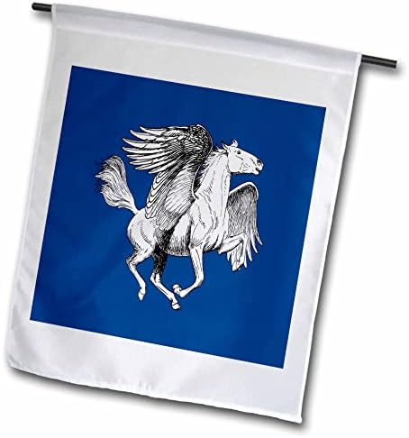 3drose pegasus alado de cavalo branco desenho de estilo vintage - sinalizadores