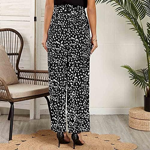 Hdzww Trabalho Slacks Feminino Menor Brial Solidável Pant Solid Solic Lei Elegante com bolsos High Rise Plus Size Autumn