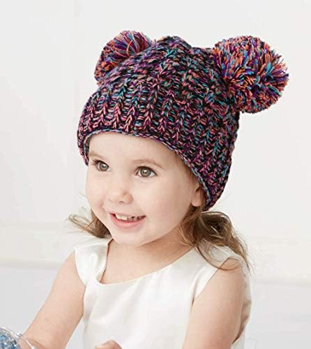 Guozyun bebê criança chapéu de gorro quente de malha de malha de inverno chapé os chapéus para meninas bebês meninas meninas