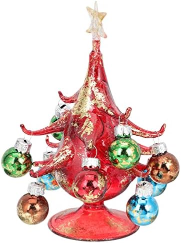 Pequena árvore de Natal Treça de árvore de Natal Festival de férias decoração de vidro artesanato criativo ornamento
