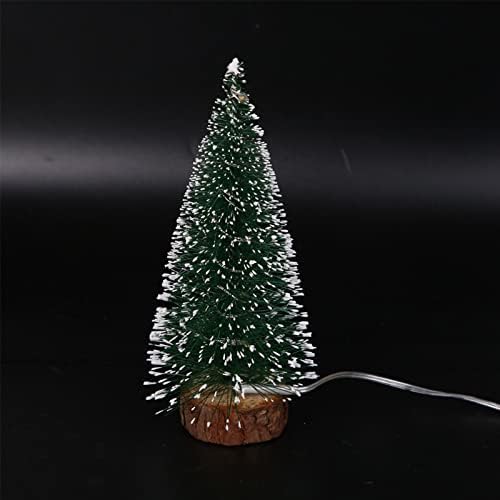 Mini árvore de Natal com lâmpada clara perfeita para decoração de casa ou escritório, enfeites de Natal personalizados decoração