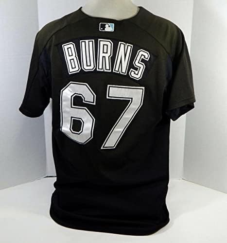 2003-06 Florida Marlins Greg Burns 67 Game usou Black Jersey BP St XL 155 - Jogo usou camisas MLB