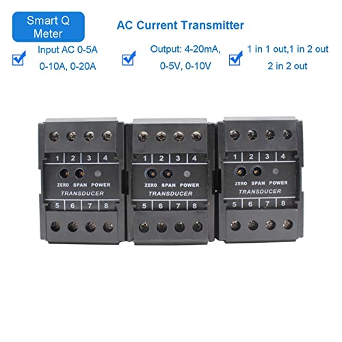 Transmissor de corrente 1PCS Corrente CA e transmissor de tensão, entrada do transformador AC0-20A Saída 0-5V