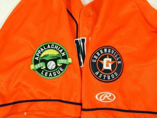 2017 Greeneville Astros 65 Game usou Orange Jersey DP08087 - Jerseys MLB usada