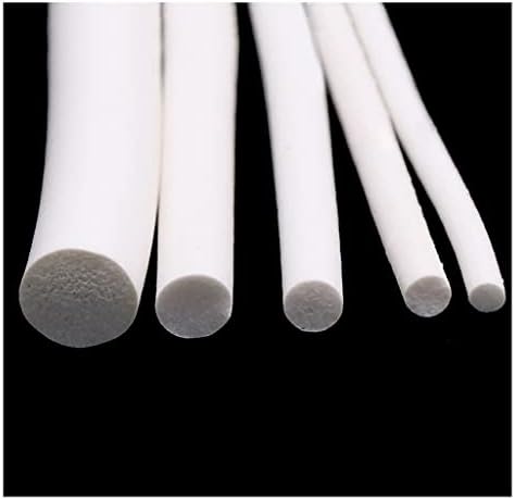 Faixa de esponja de borracha de silicone, tiras de vedação branca, selo da haste de suporte circular de células fechadas, 1pcs