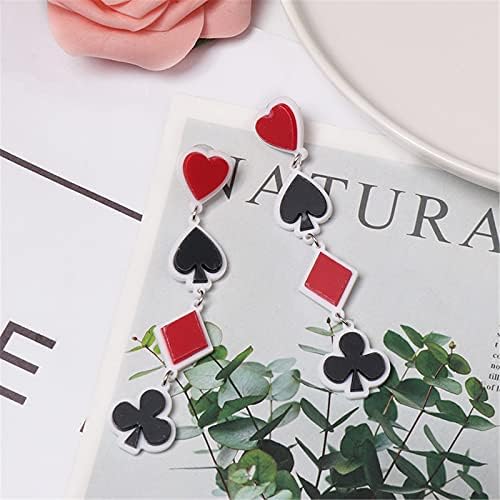 Somente Jump Playing Cards Brincos para Mulheres Meninas Unique