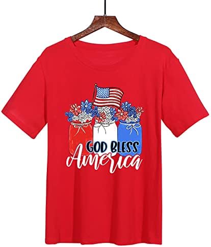 Camisas masculinas grandes e altas camisetas gráficas Casual 3d 4 de julho Padrão de bandeira vintage T grandes camisetas altas