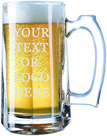 Caneca de cerveja personalizada gigante 28 onças de cerveja personalizada Stein - personalizada Adicione seu próprio presente de texto gravado para ele, para ela, para meninos, para meninas, para o marido, para a esposa, para eles, para homens,