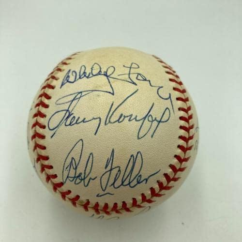 Sandy Koufax Nolan Ryan Tom Seaver Whitey Ford Hof arremessadores assinados JSA de beisebol - bolas de beisebol autografadas