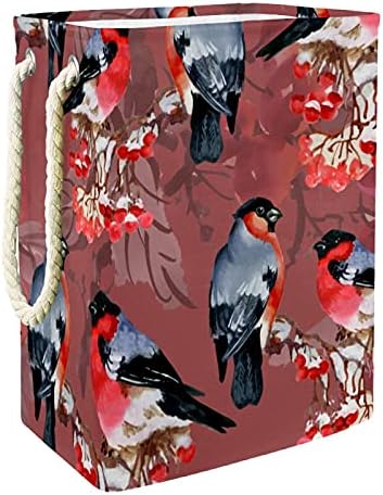 Birdas de estoques Red Pattern Leundry Cesta de lavander