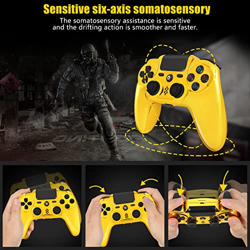 Controlador sem fio Vinkamei para PS4, compatível com PS4, PS3, PC, Mac, iOS, Android, Switch, PS4 Remote Joystick Controller DualShocked,