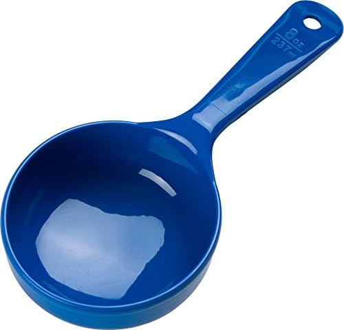 CFS 493114 Solid Solid Short Porção Control Spoon, 8 oz, azul
