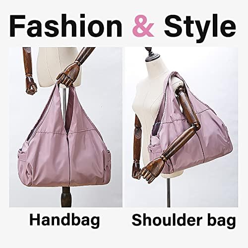 Mulher Moda Bolsa de Bolsa de ombro grande com bolsa de ginástica com bolsa de nylon de bolso molhado Adequado para viagens de estudo para trabalho