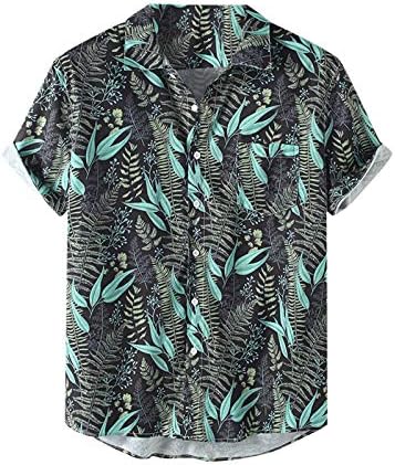 Camisas de treino de verão para homens camisas impressas top top slim manga masculina curta blusa de praia algodão pesado t