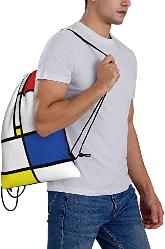 Larklitz Mondrian Minimalist Art Backpacks Backpacks Bolsas de ginástica Sport Goodie Goodie Bolsa