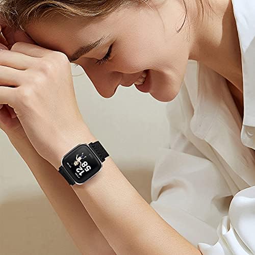 GBPOOT 3 Bandas de relógio elástico de embalagem compatíveis com Fitbit Versa/Versa 2/Versa Lite/Versa SE, Pulseira esportiva