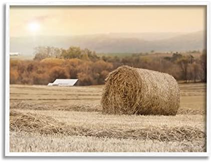 Stuell Industries Rural Haystack Farmland Field Field Morning Sun, design de Lori Deiter