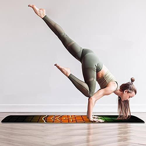 Mat de ioga extra grosso de 6 mm, Feliz estilo de néon de Halloween, impressão e ecologicamente correto, tapetes de exercícios