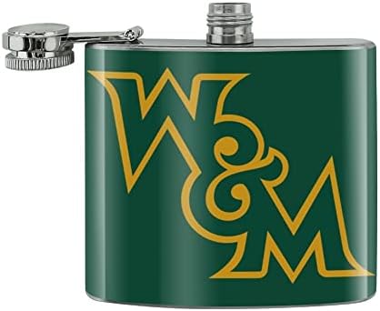 Faculdade de William & Mary logotipo primário aço inoxidável 5oz bebida com frasco de rim