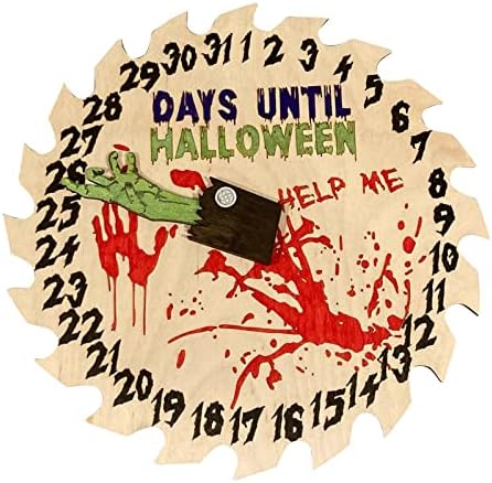 Halloween criativo de madeira pingente regressiva decoração de férias pingente de 31 dias DIY Countdown Pingente de