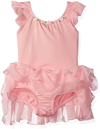 Clementine Girl's Microfiber Flutter Sleeve Dance Letard