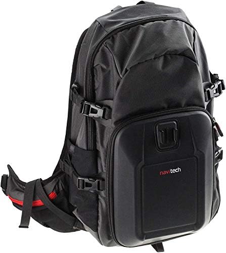 Backpack da câmera de ação da Navitech e estojo de armazenamento azul com tira de tórax integrada - compatível com akaso