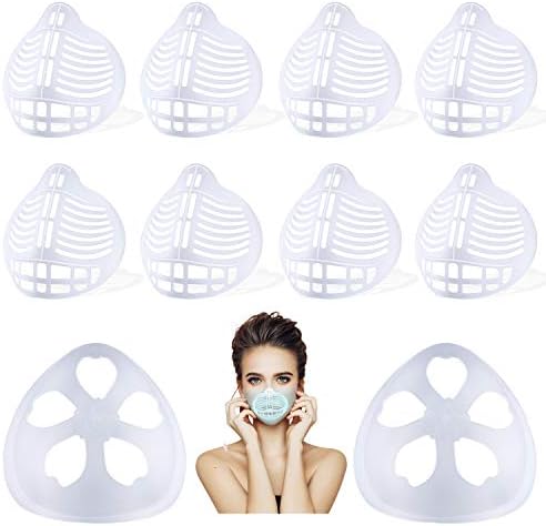 Suporte de inserção de máscara 3D, guarda de respiração para baixo de máscara, copos de máscara de plástico, mais espaço para