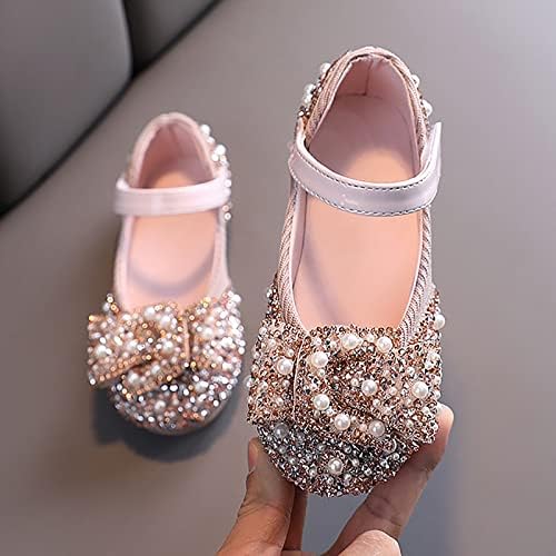 Sandálias femininas cristal bebê infantil sapatos infantis sapatos de princesa sapatos de pérola dançando sapatos de