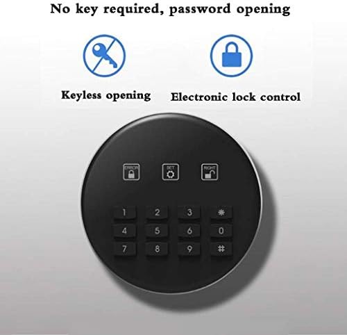 XXXDXDP Caixa de segurança eletrônica digital, cofre em casa com pés de teclado digital preto para jóias dinheiro em dinheiro