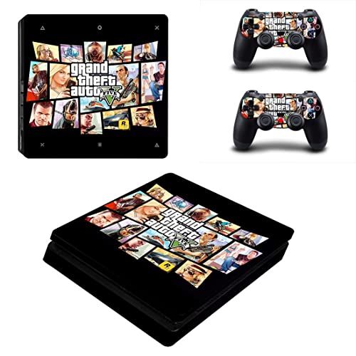 Para PS4 Slim - Game Grand GTA Roubo e Auto PS4 ou Ps5 Skin Skin para PlayStation 4 ou 5 Console e Controladores Decalque Vinil DUC -5873