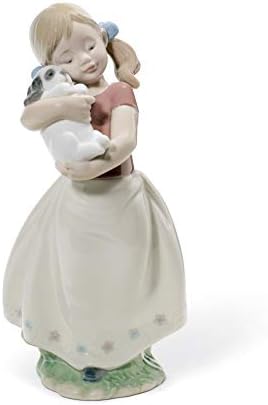 Lladró, minha doce menina de cachorrinho, estatueta. Figura de porcelana.