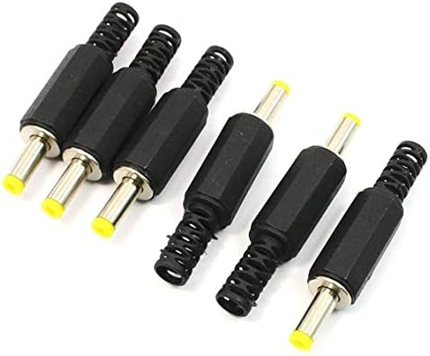 Davitu Equipamentos elétricos suprimentos 6pcs Guarda de cabo de plástico 4,0 x 1,7 mm Male Plugues de energia masculina