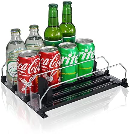 Organizador de bebida para geladeira | Garrafa de geladeira pode organizador, refrigerante auto-quedora pode dispensar segurar