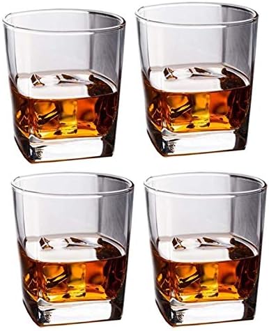 Depila Whisky Decantador Whisky Glass Conjunto de 4, copos de bourbon para coquetéis antiquados, copos, rochas perfeitas decantadores de bebidas alcoólicas sobriedade