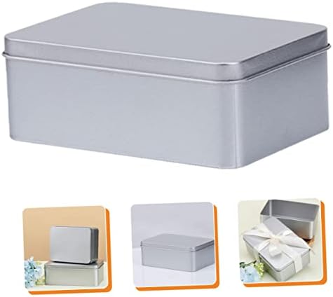 ABAODAM 6 PCS Caixa de estanho da caixa de lata Sanduíche de aço inoxidável Recipientes de sanduíche para recipientes