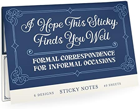 EM & Friends Formal Sticky Notes Packet, 6 Pads Sticky Note Conjunto, 2,75 x 2,75 polegadas e 40 folhas cada