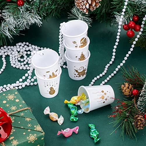18 peças de Natal Taço de vidro de vidro Dinco de contas de xmas de xmas colares colares do boneco de neve Floco de