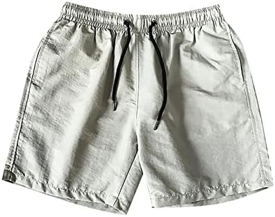 Shorts de ciclismo masculinos shorts de praia de verão com cintura elástica e bolsos de cós no cós para homens