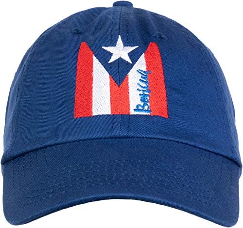 Bandeira porto -riquenha | Boricua Nuyorican Rico Pride Low Fit Baseball Cap Hat Hat Blue Royal
