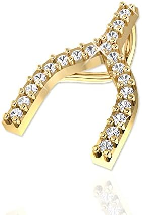 Belinda Jewelz feminino 14K Mini -charme de ouro amarelo sólido para colar e pulseira delicada e delicada para ela no aniversário,