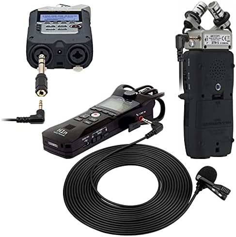 Microfone H6, substituição Lavalier Mic para Zoom H1N H1 H2N H4N PRO H5 H6, TASCAM DR05X DR07X DR-05 Portátil Recorder, 3,5 mm 12ft Condensador omnidirecional