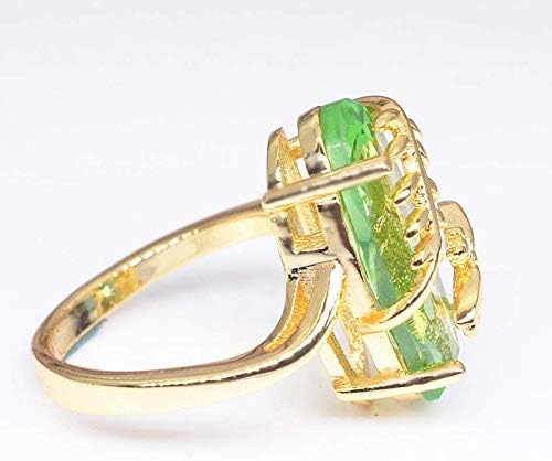 Anéis de casamento para mulheres anel de libélula transparente natural peridot gemstone anéis de luxo ringa de luxo Bom presente para