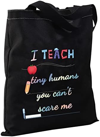 CMNIM Eu ensino minúsculos humanos para professores pré -escolares Presentes de bolsa Bag do jardim de infância do ensino de agradecimento